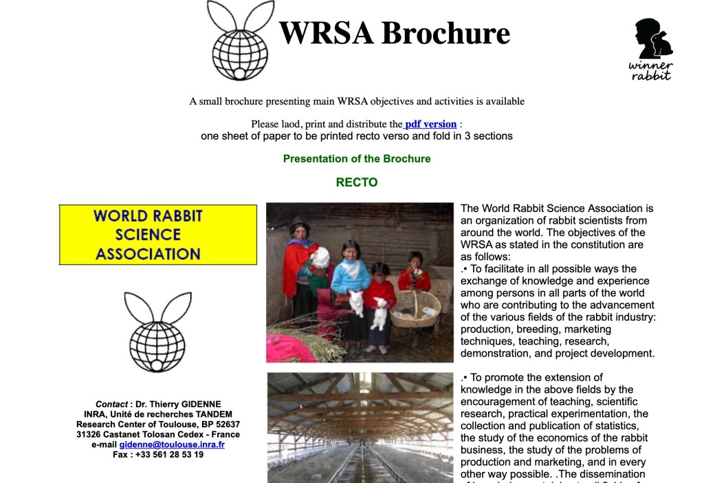 World Rabbit Science (WRS)