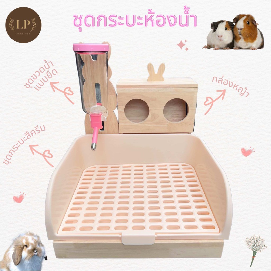 ห้องน้ำกระต่าย : แบบมีรางหญ้าในตัว