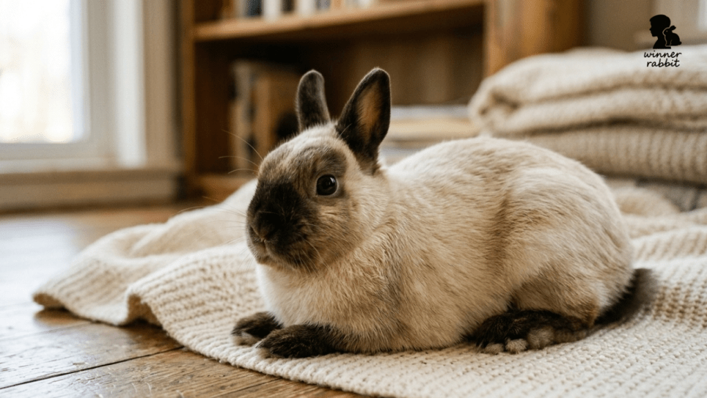 กระต่าย ND สีไซมีส (Siamese) ความเข้มข้นของสีช็อกโกแลตและเซเบิล